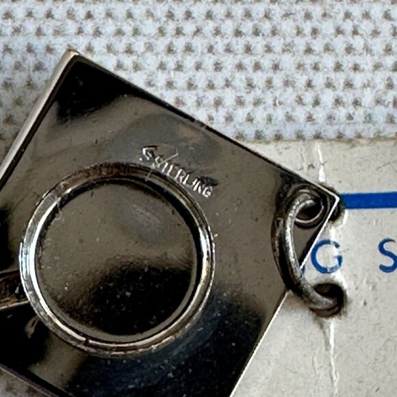 Vintage Sterling Silver Graduation Cap Charm Pendant with Dangling Tassel NWT - Picture 3 of 7